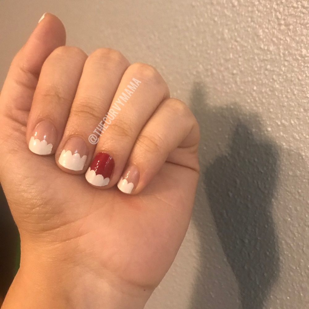 2/$20 incoco nails vintage scallop nail wraps french tips manicure makeup white - Picture 2 of 5